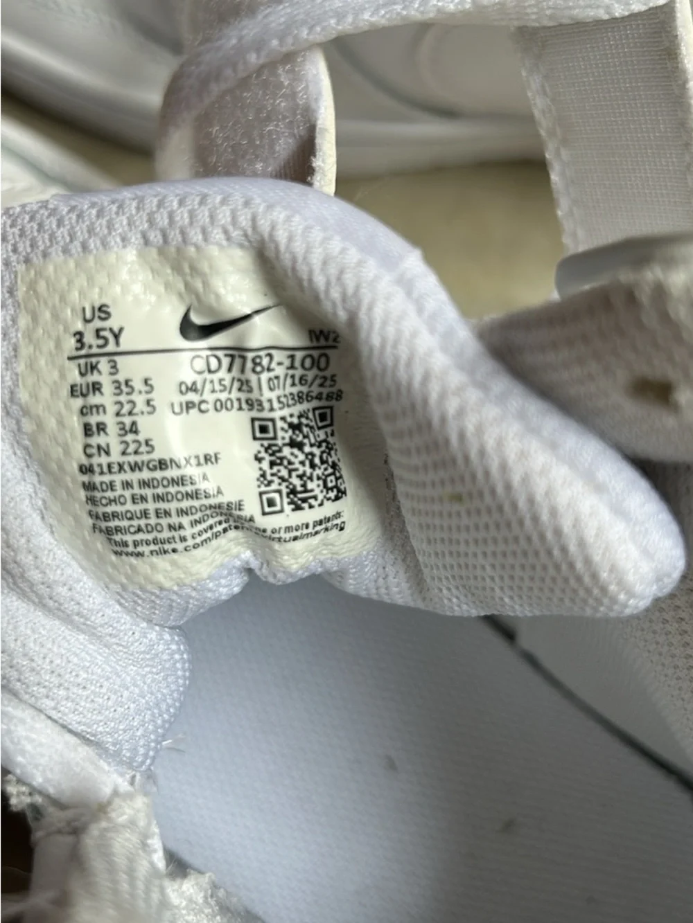 Nike Kids White High-Top Strap Sneakers